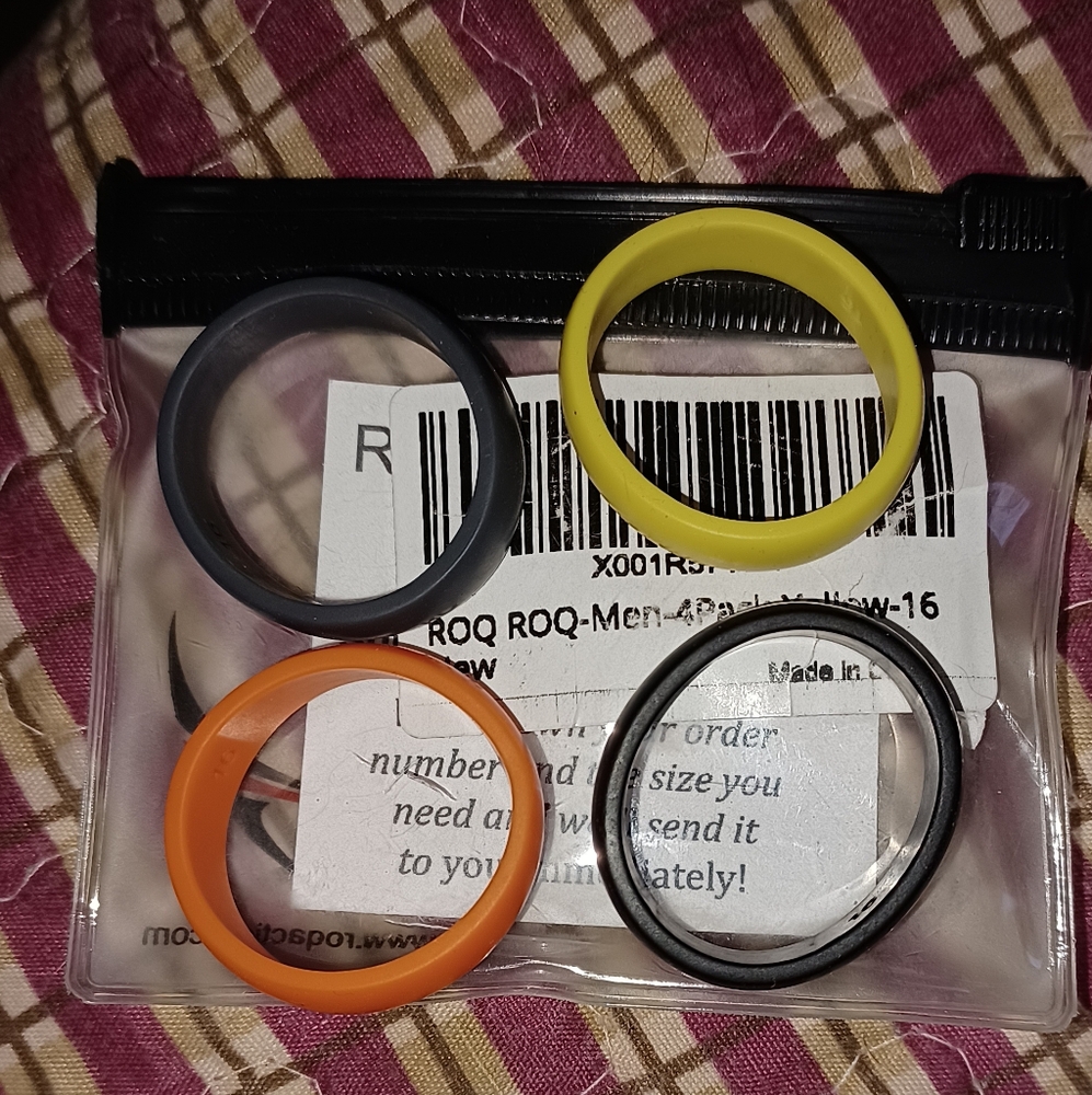 4 pack men's silicone rings